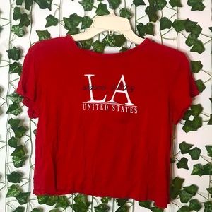 ❤️red LA crop top❤️